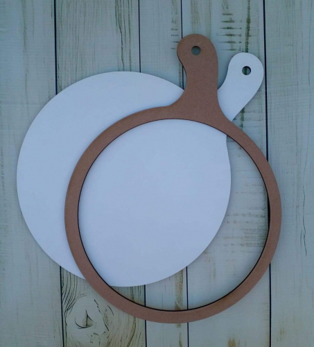 MDF Round Shape Serving/snack tray 