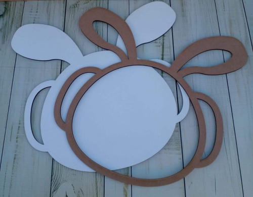 MDF Bunny Shape Serving/snack tray