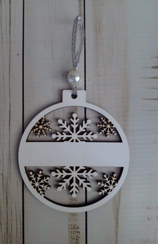 MDF Sublimation Christmas Name Baubles 3
