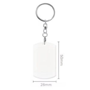 Aluminium Dog tag keyring